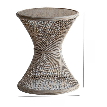 Japanese Style Rattan Round Coffee Table