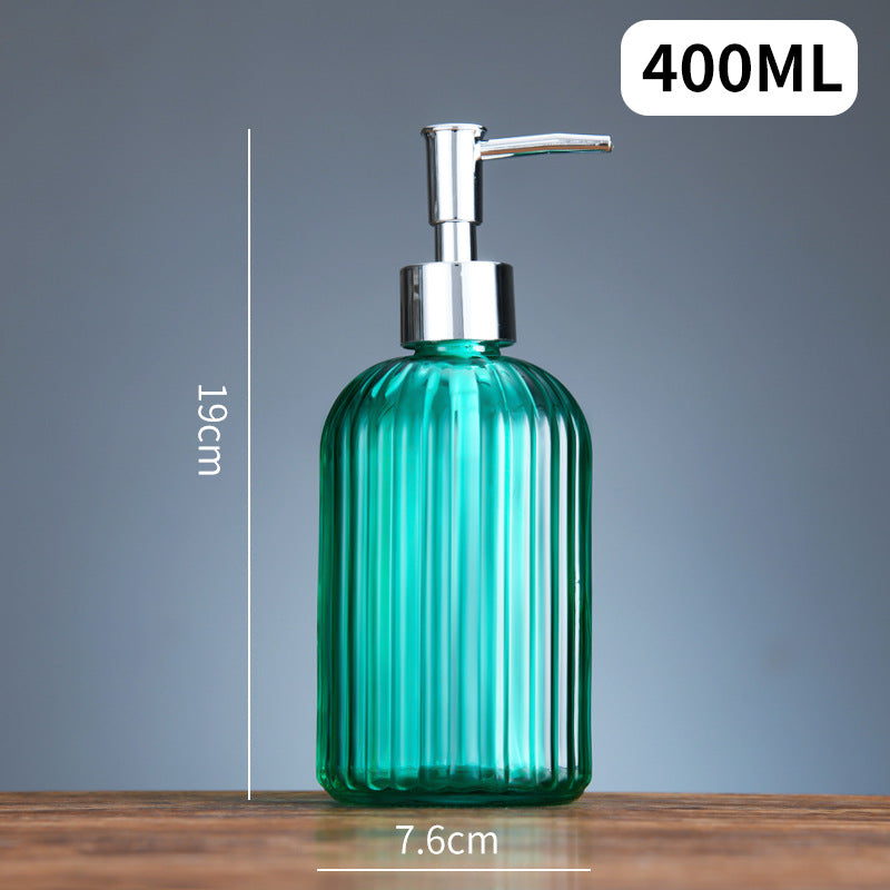 Glass pump bottle lotion dispenser