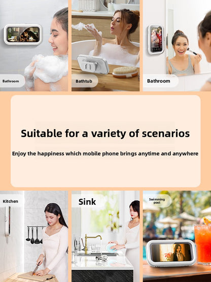 Expandable Rotatable Waterproof Phone Holder for Bathroom