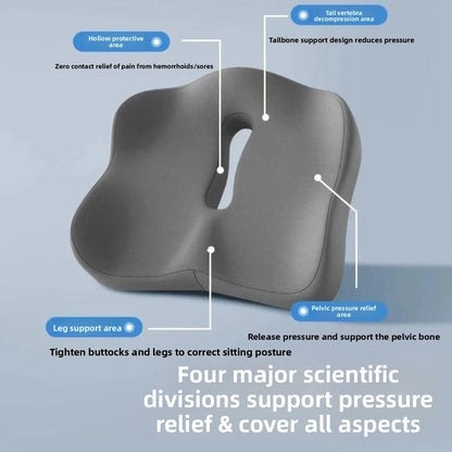 Ergonomic Memory Foam C-Cushion – Orthopedic Tailbone & Posture Relief for Gaming Chairs and Office Desks