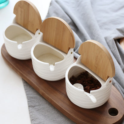 Japanese Style Ceramic Seasoning Storage Jar