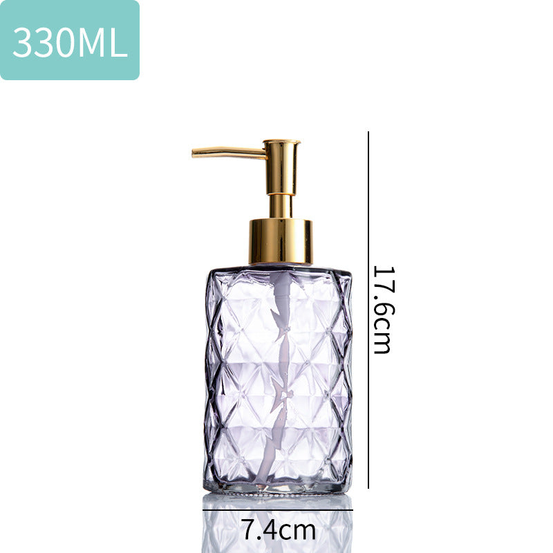 Glass pump bottle lotion dispenser