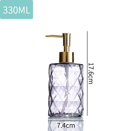 Glass pump bottle lotion dispenser