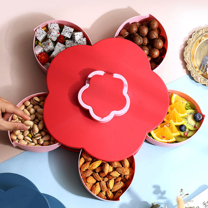 Multi-layer Rotating Compartment Fruit Plate