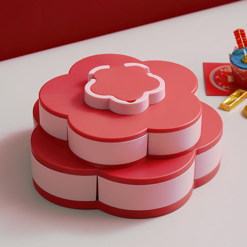 Multi-layer Rotating Compartment Fruit Plate