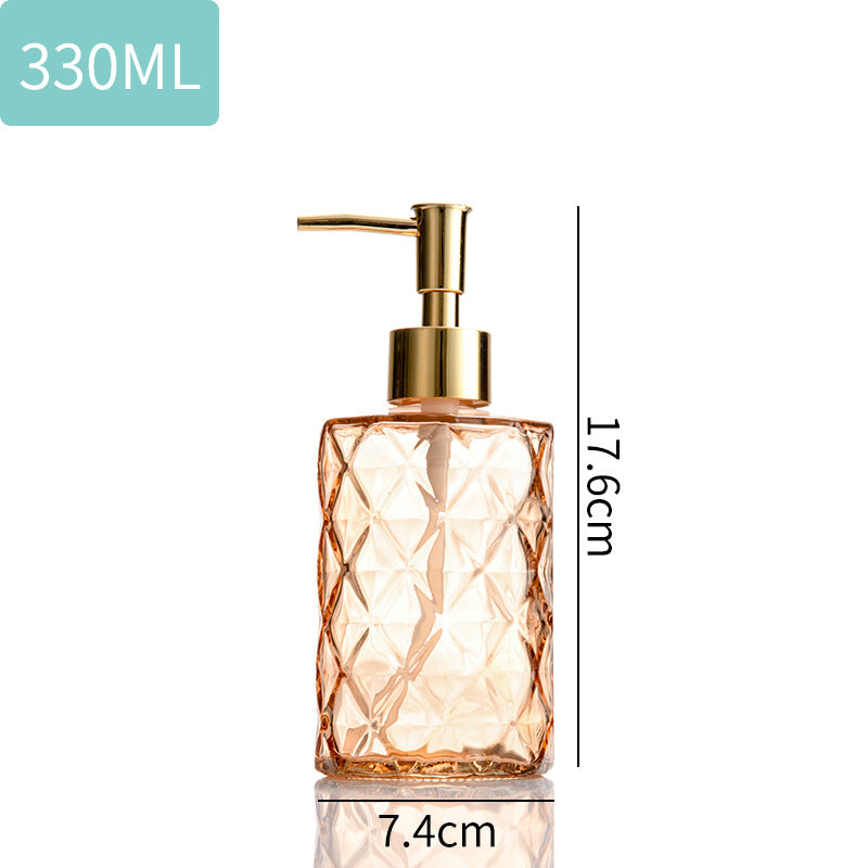 Glass pump bottle lotion dispenser