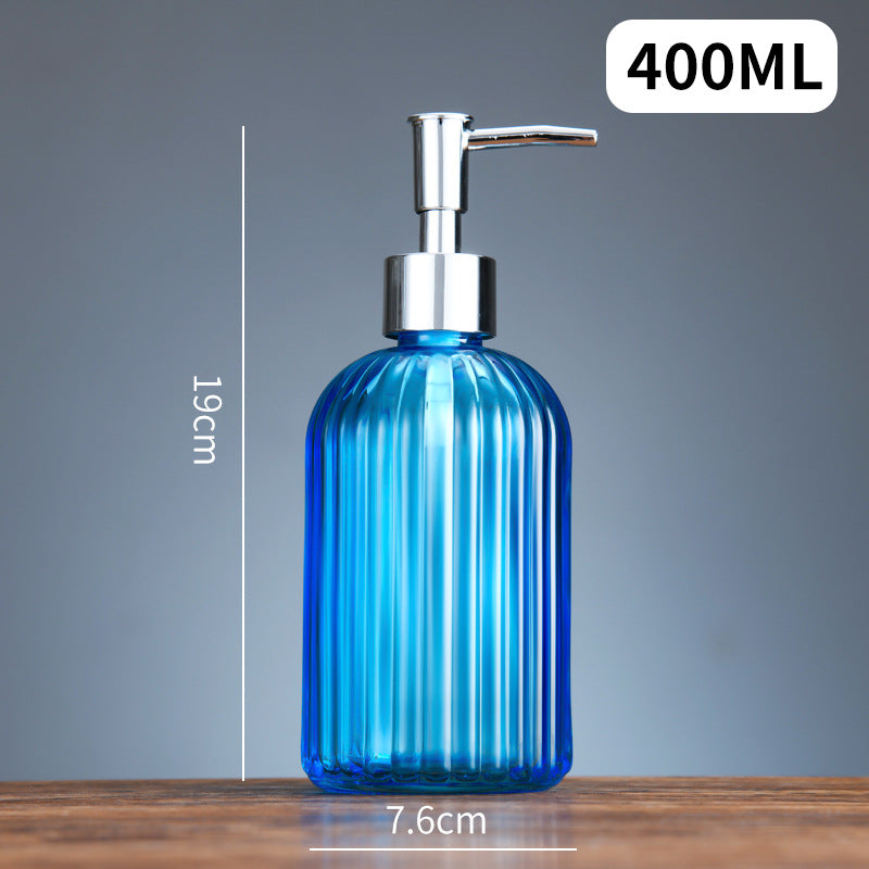 Glass pump bottle lotion dispenser